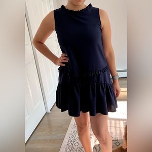 Atmosphere Navy Blue Ruffled Romper